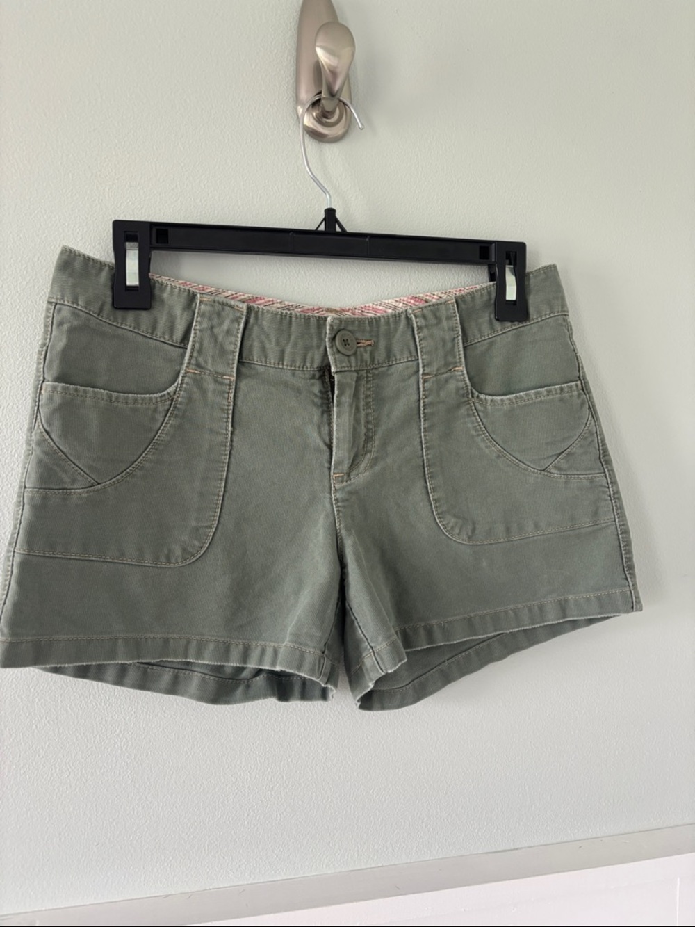 American Eagle Outfitters Olive Green Women's Cotton Shorts